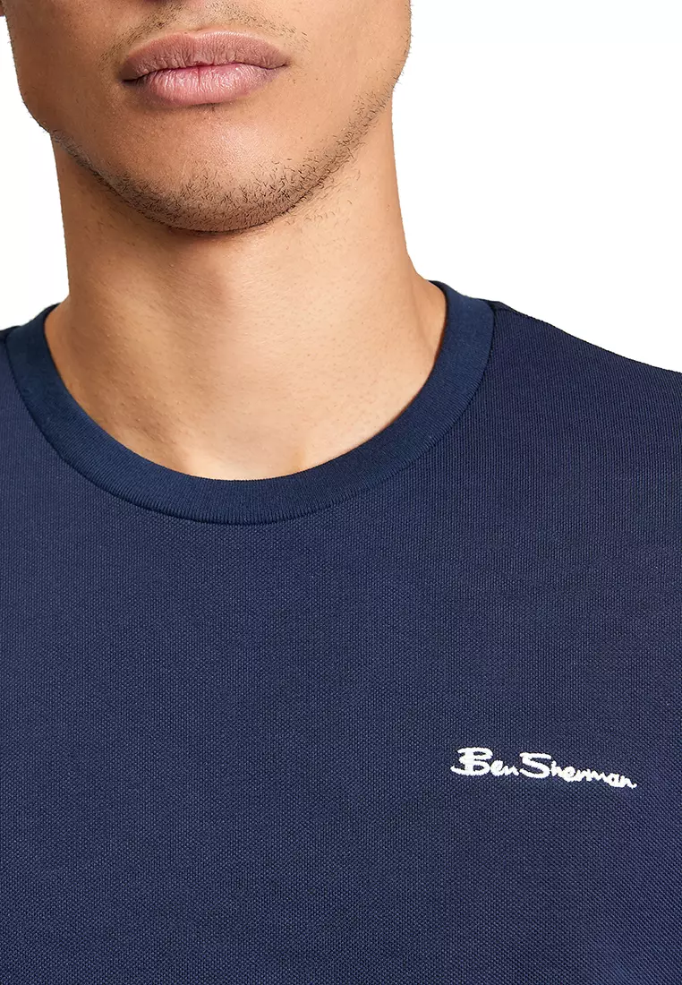 Short Sleeves Pique Tipped T-Shirt