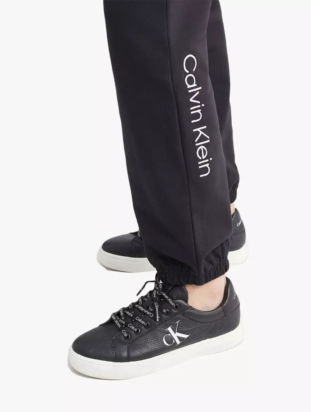 CK JEANS - HERO CK FLEECE JOGGERS - black