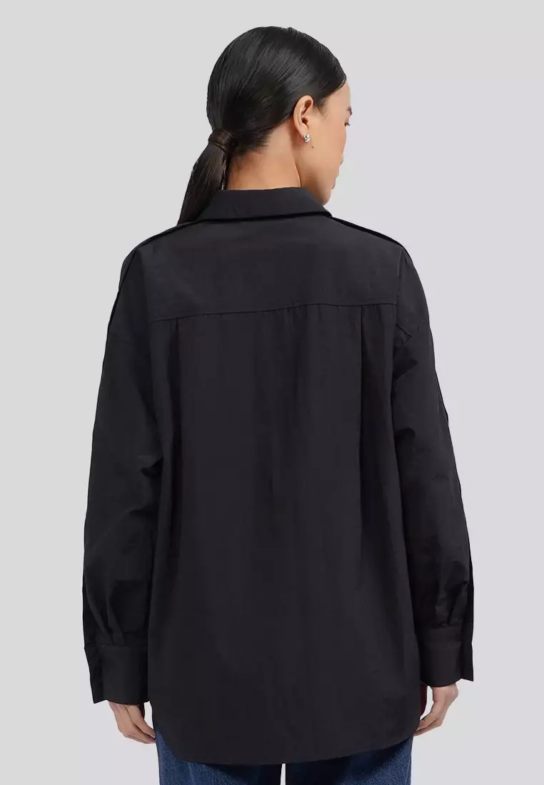 Oversized Button Up Sleeve Blouse