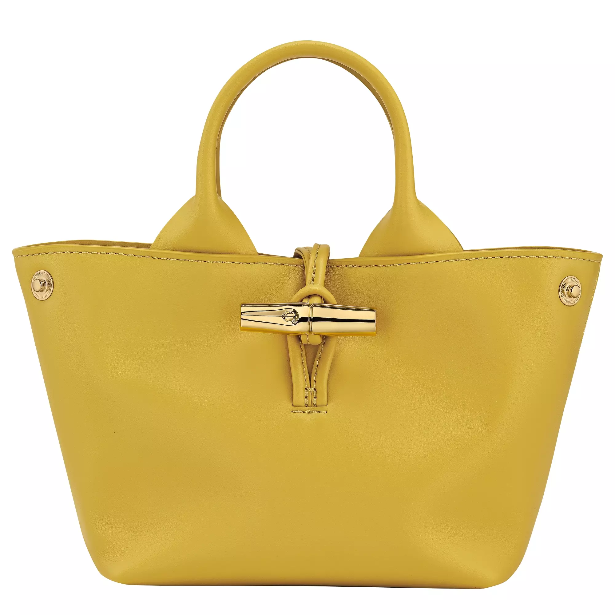 Le Roseau XS Handbag in Leather - Yellow Ginger