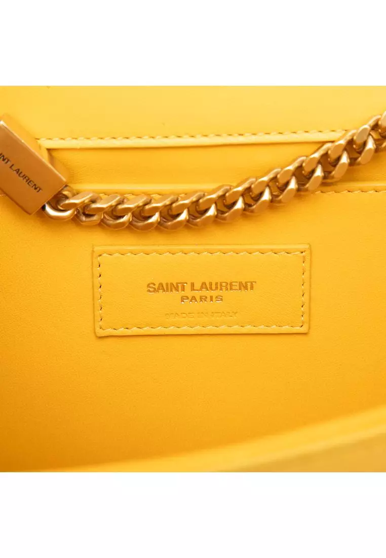 Pre-Loved Saint Laurent Medium Suede Monogram Kate Tassel Crossbody