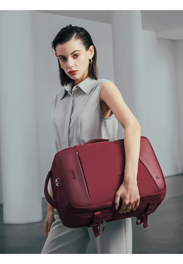 Multi Functional Business Travel USB Port Two Top Handle Backpack for Women