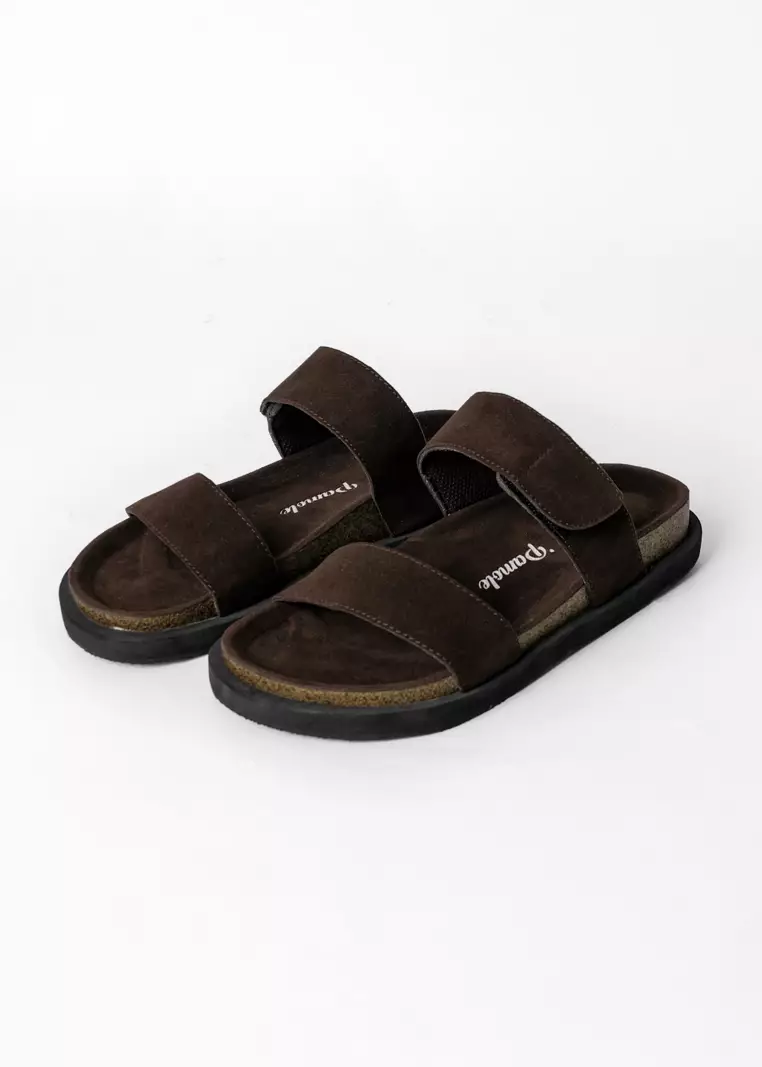 Pamole Sandal Wanita Kekinian Sendal Flat Wanita Sendal Wanita - Asta Series - Kopi