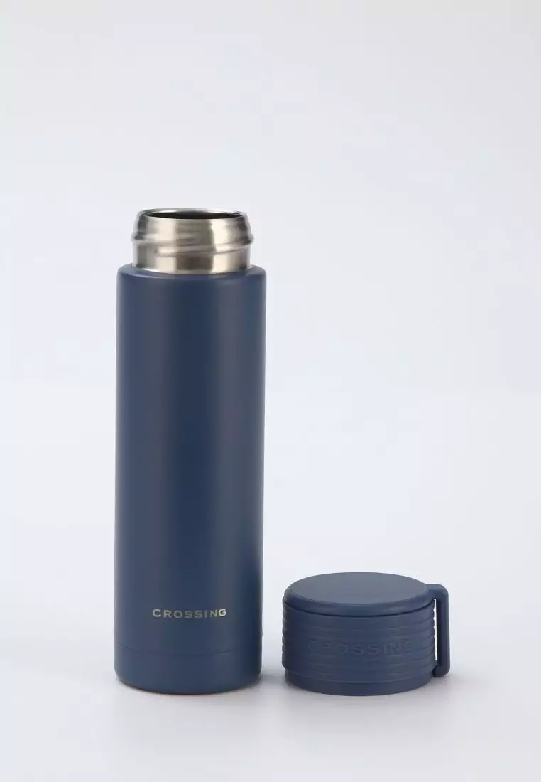 Crossing Compact Slim Insulated S/S Bottle 180ml - Dusty Blue
