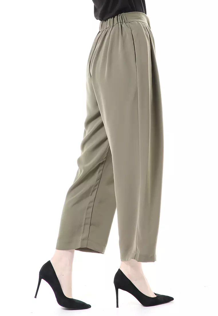 Dash Cullote Pants Bawahan Wanita High Quality - Olive