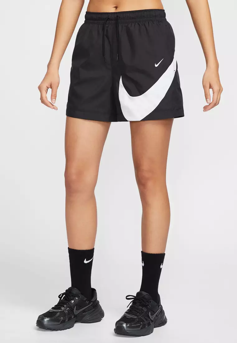 ★★Nike★★ Sportswear Classic Woven Mid-Rise Shorts W Blac Women's Nike Sportswear Classic Woven Mid-rise 5