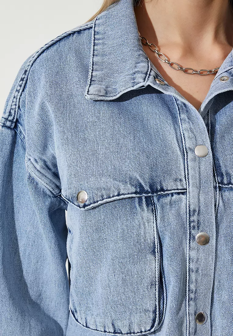 Wide Pocket Denim Jacket