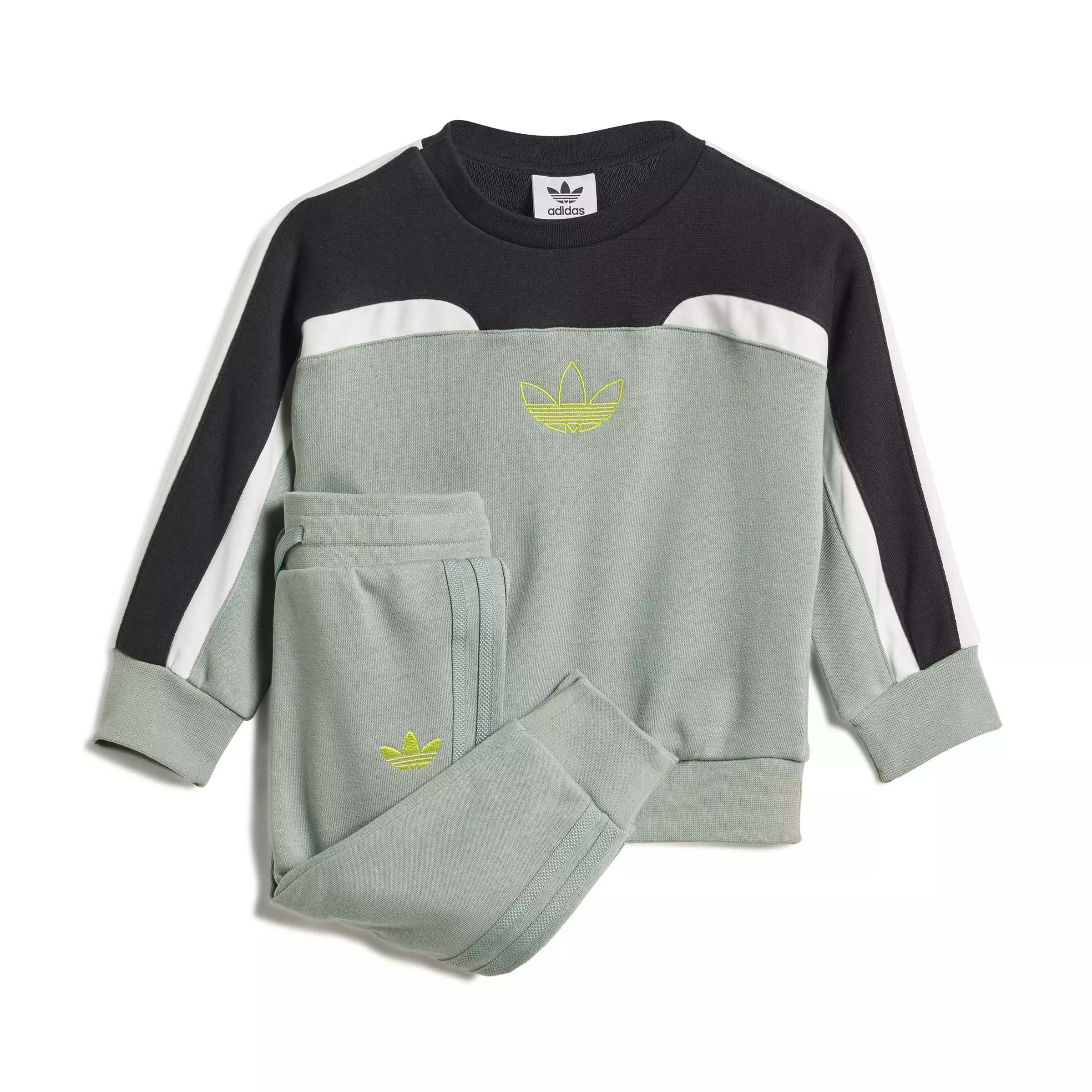 Adidas Oversized Crew Set - Set Baju Anak Laki-laki (Hijau)