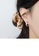 Glamorousky silver 925 Sterling Silver Fashion Temperament Irregular Concave Brushed Geometric Round Stud Earrings BA06EAC86389AEGS_5