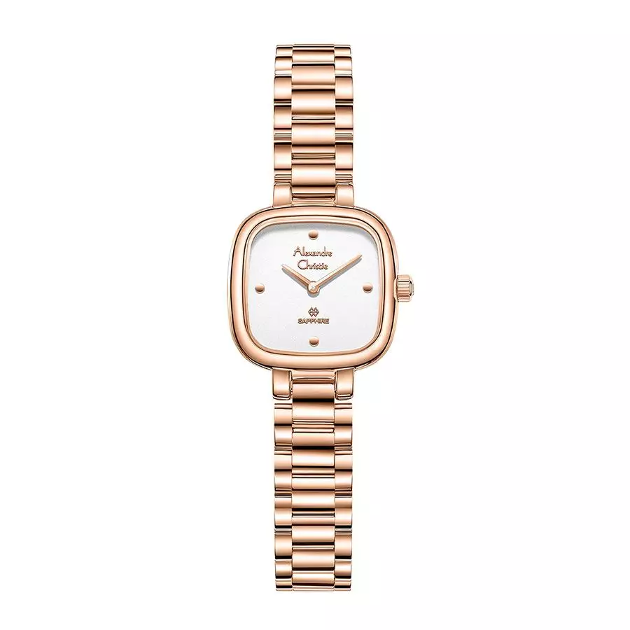 Alexandre Christie Jam Tangan Wanita - Rosegold White - Stainless Steel - 2B73 LHBRGSL