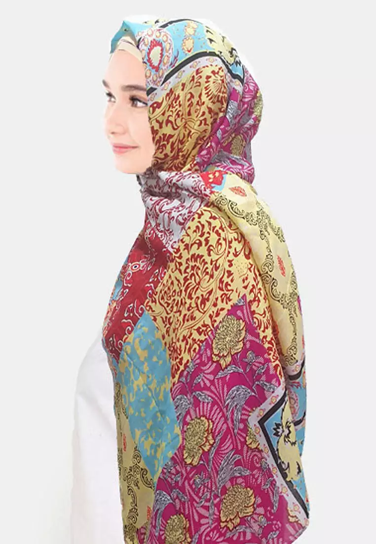 Multi Pattern Armanee Printed Poly Viscose Hijab Pashmina Umbra
