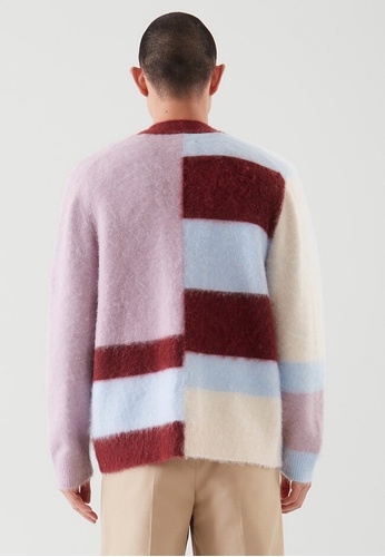 コス　COS COLOUR-BLOCK WOOL CARDIGAN なぐもふうか