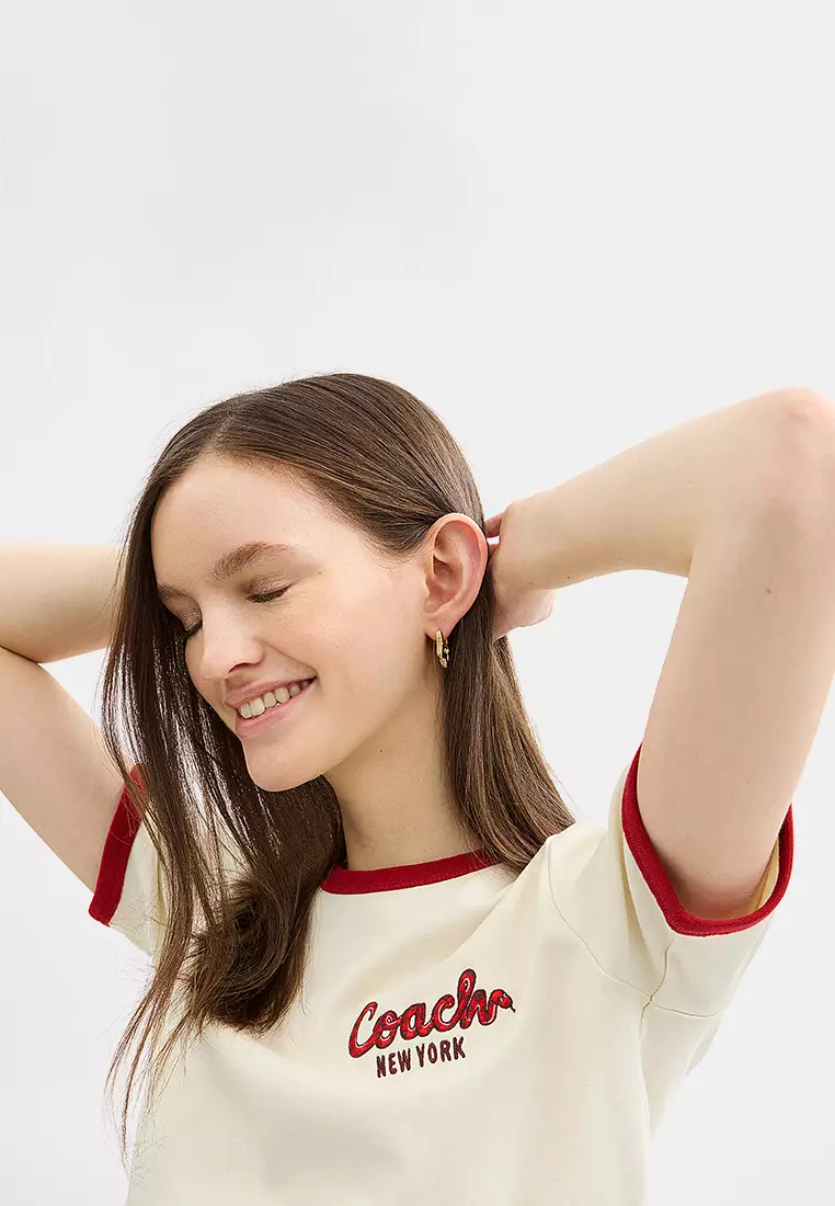 Buy Coach New Year Ringer T-Shirt 2026 Online | ZALORA