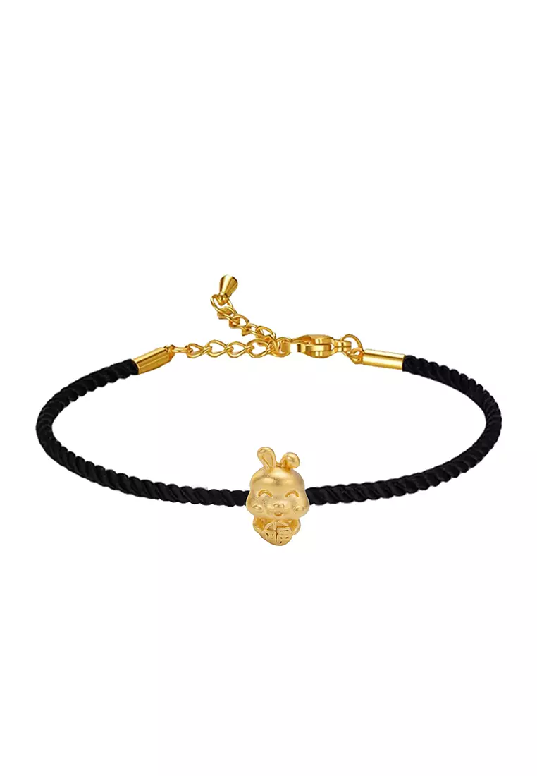 網上選購LITZ [SPECIAL] LITZ 999 (24K) Gold Zodiac Rabbit With Rope