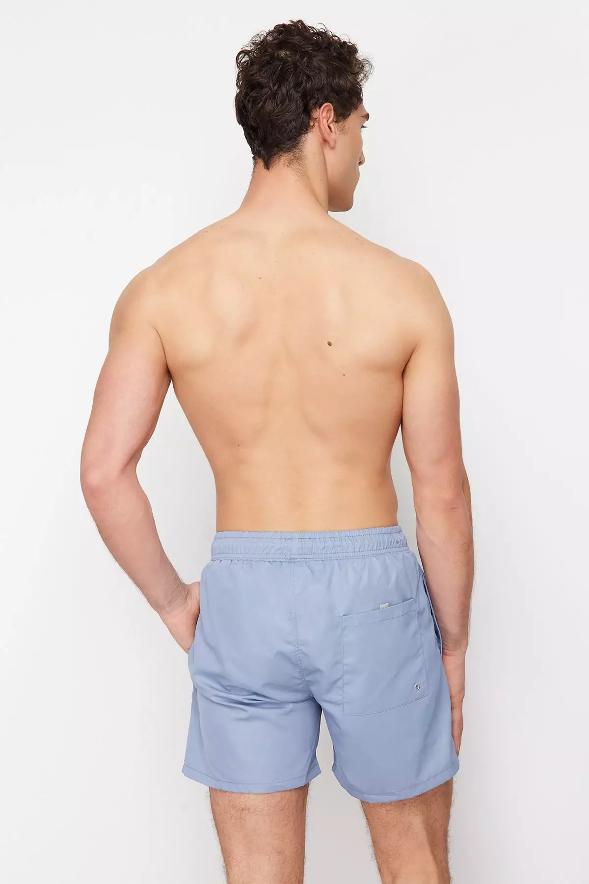 Light Blue Basic Standard Size Swimsuit Swim Shorts TMNSS20DS0023