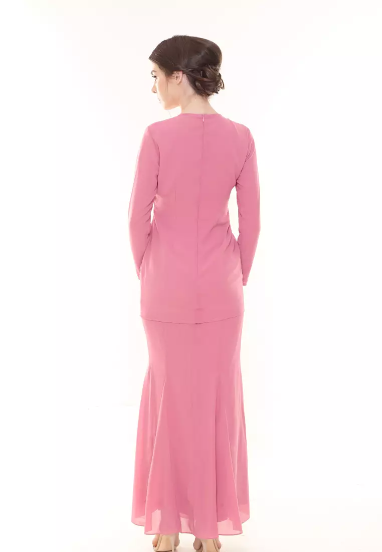 Patricia Pleated Kurung Modern in Rose Pink