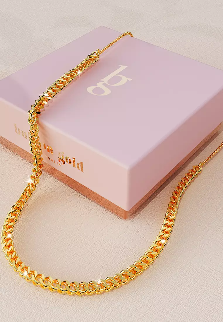 Medusa Weave Link Gold Chain Slider Necklace