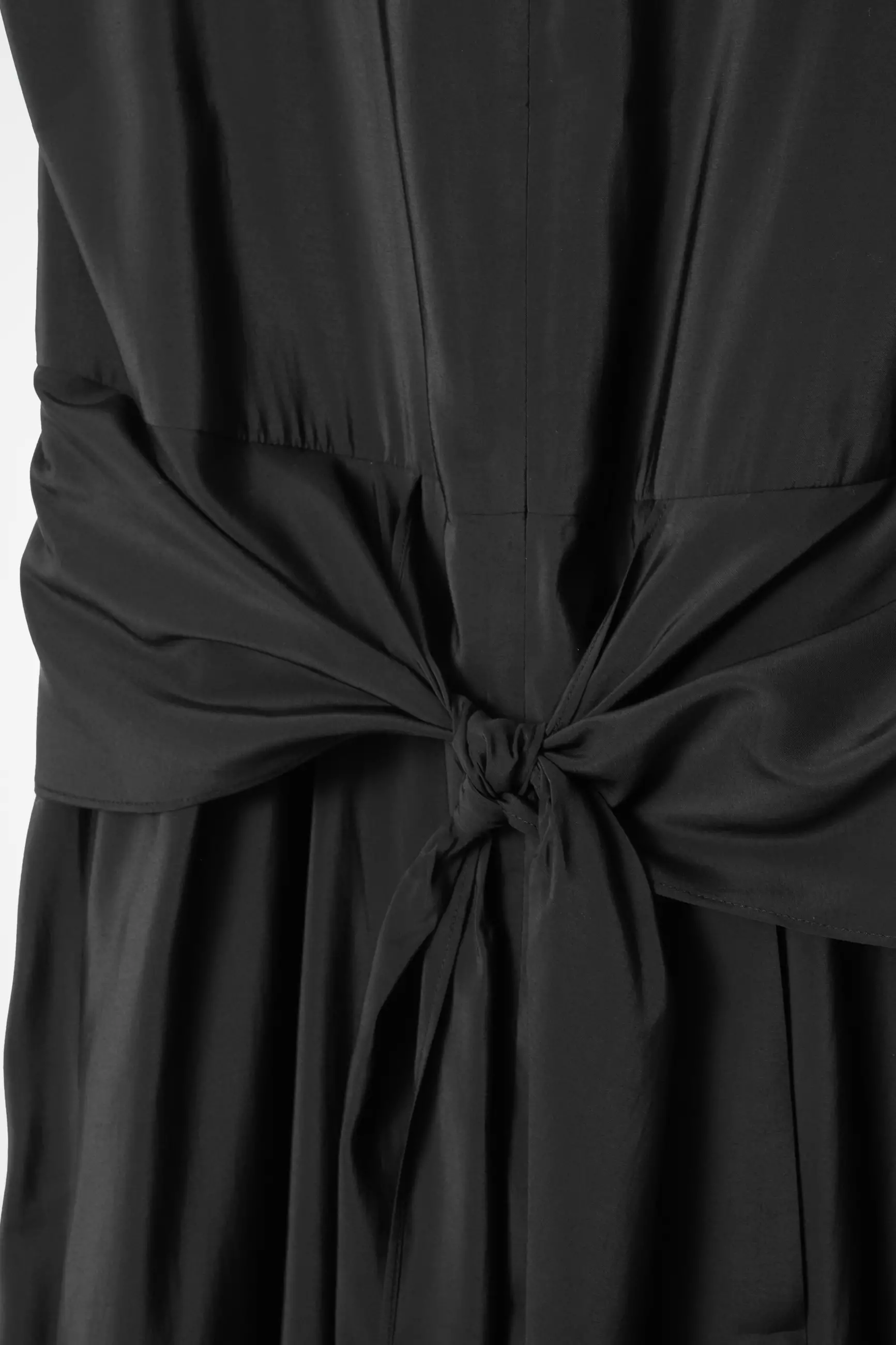 Panelled Tie-Detail Maxi Dress