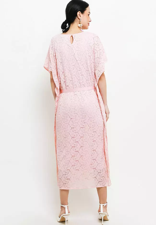 Self Tie Batwing Lace Kaftan