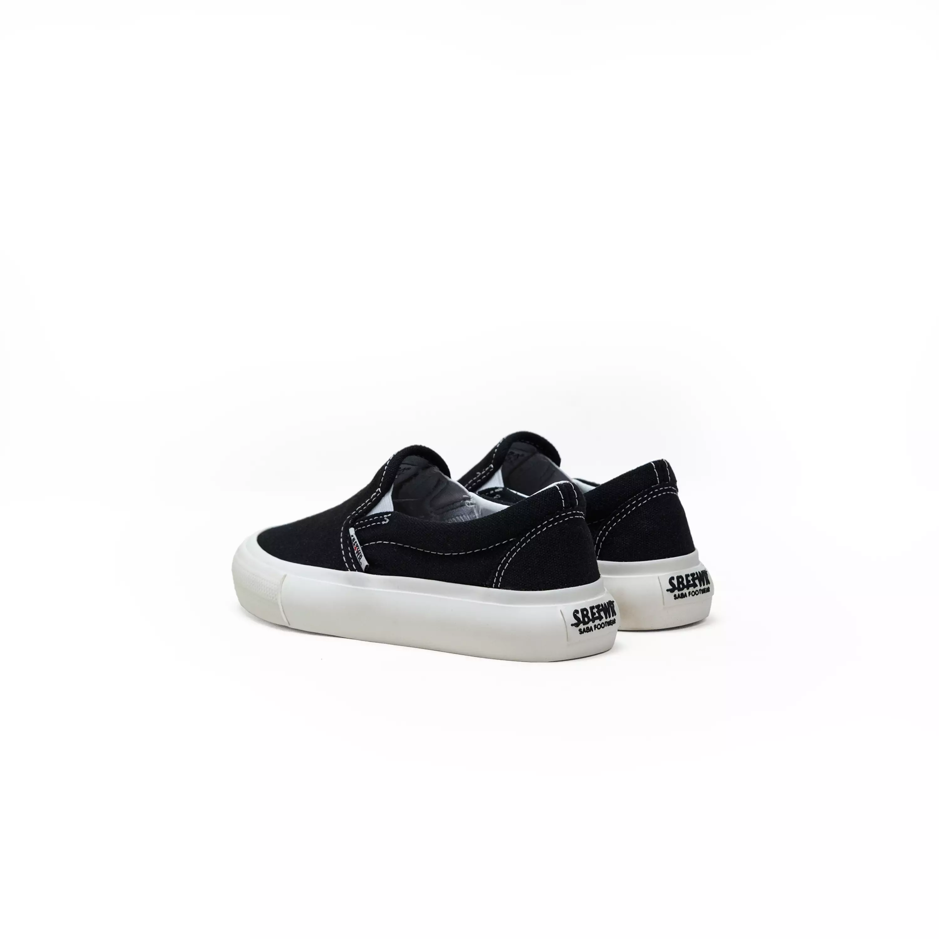 SABA KIDS Slip On Evan Black White - Sepatu Sneakers Sekolah Anak