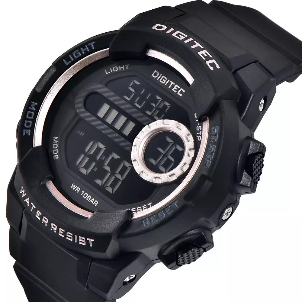 DIGITEC Jam Tangan Digital Unisex BDG-7120T Water Resist - BK4B Black