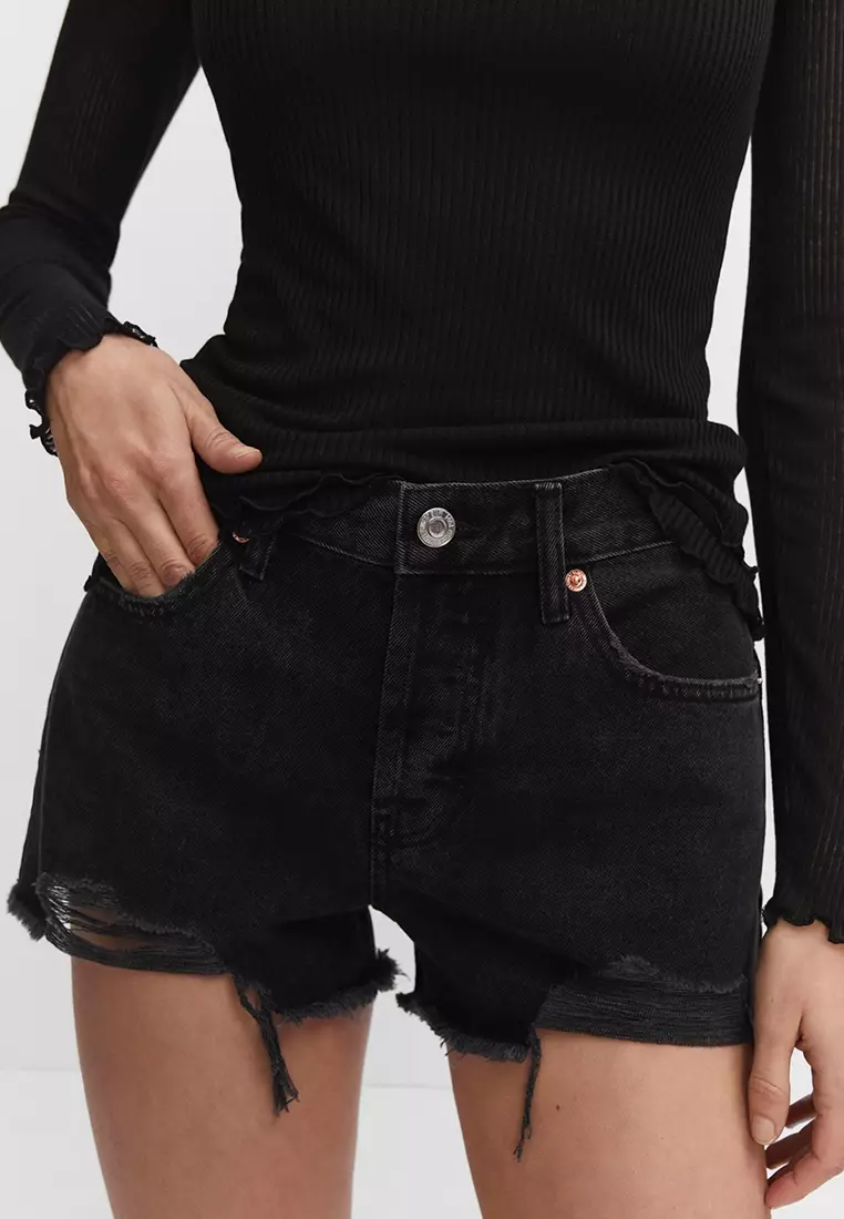 Agolde parker clearance shorts black