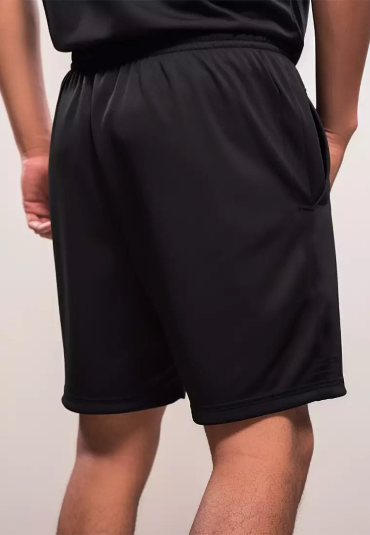 MC040 Celana Pendek Pria Santai bahan Scuba Stretch "manga dog katakana" hitam