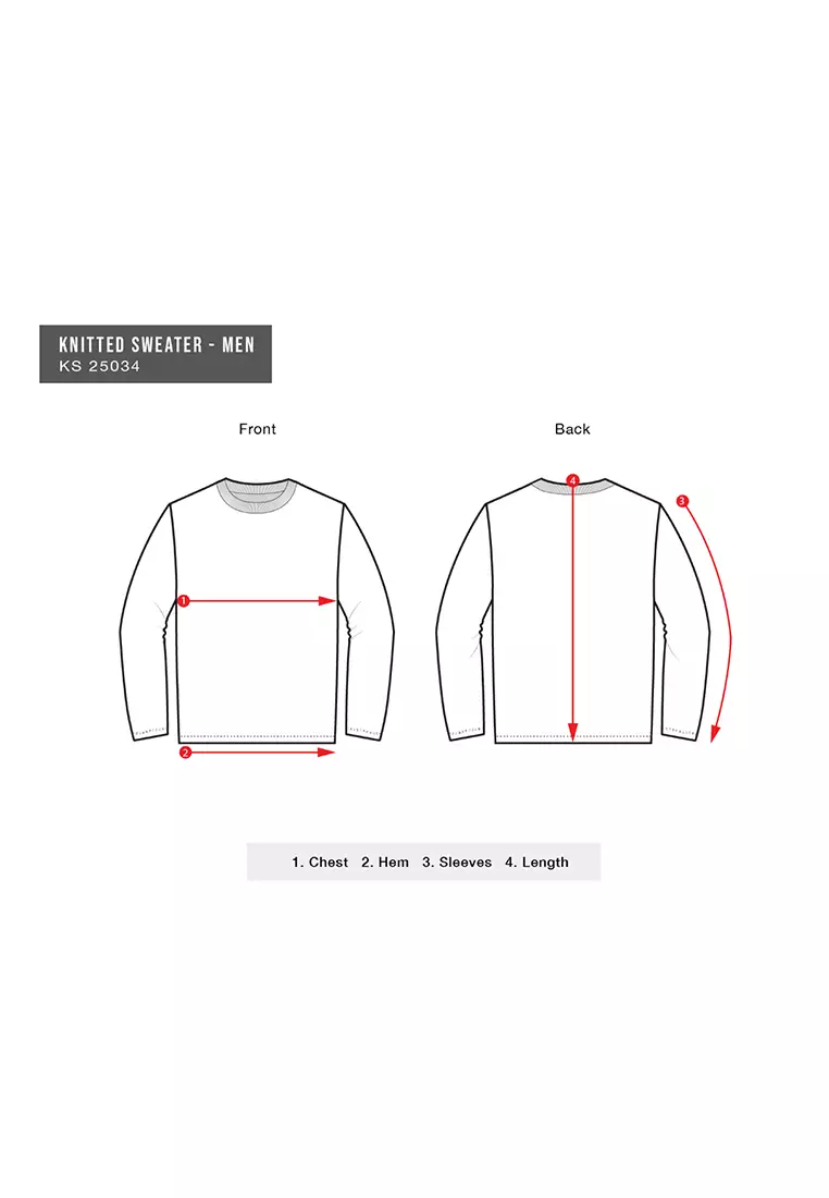 Men Crew Neck Knitted Sweater