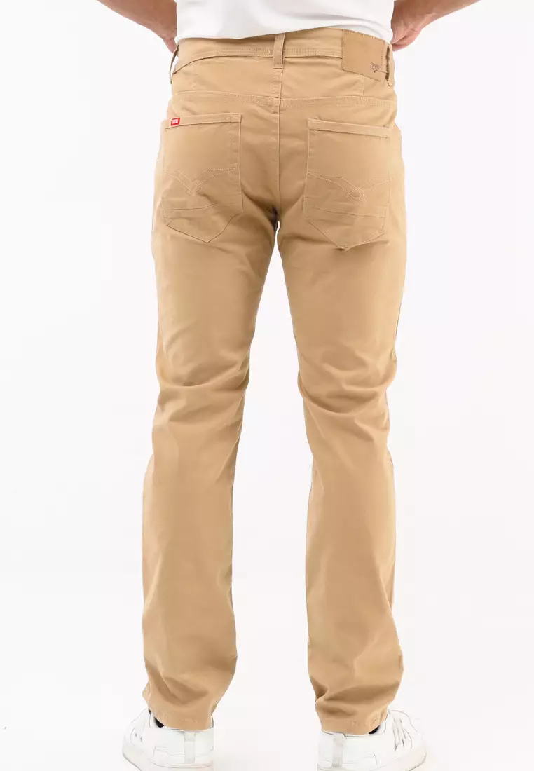 Colored Long Pants Slim Tapered Stretch