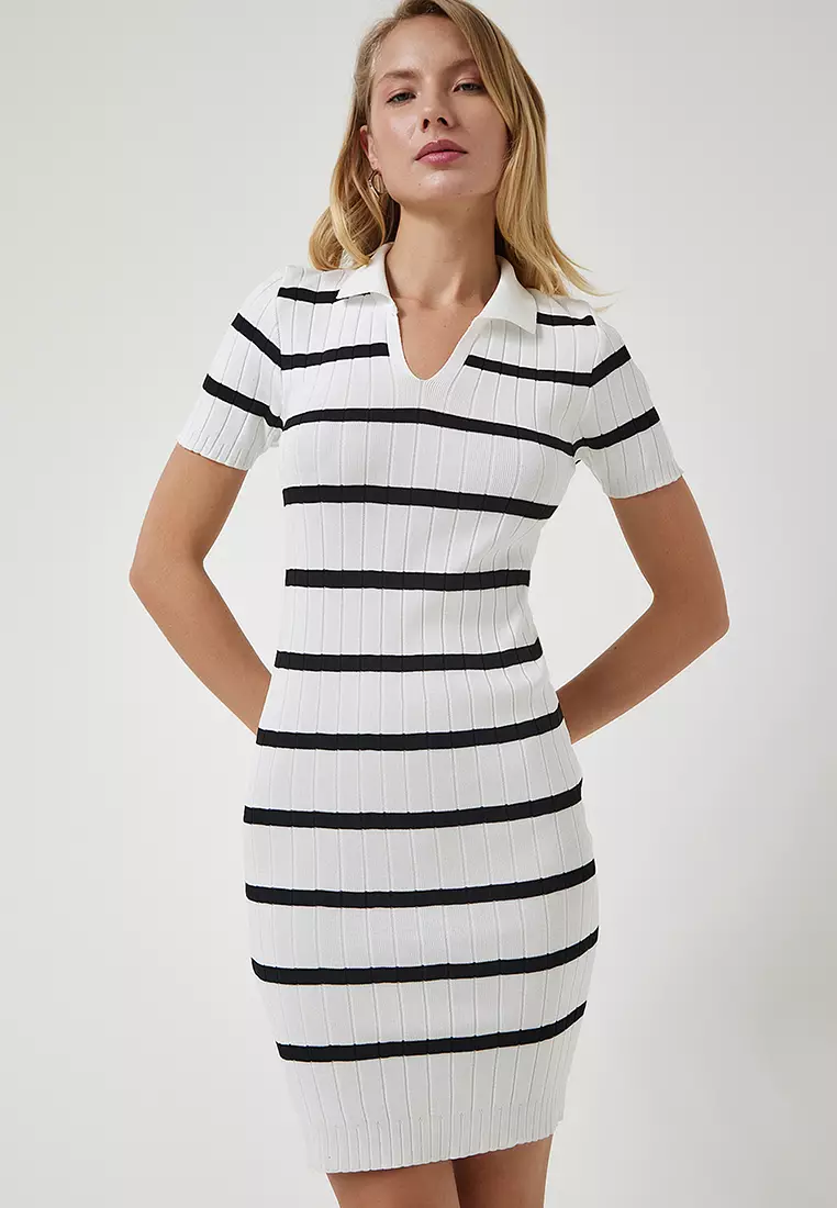 Fitted Stripe Mini Dress