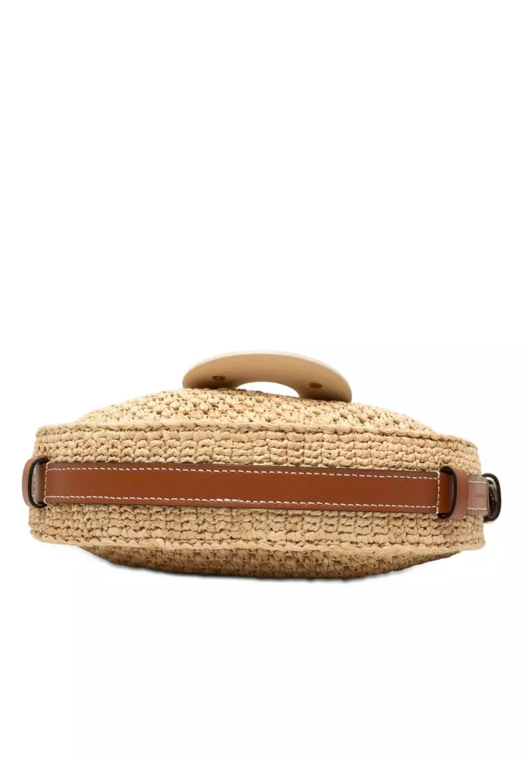 Pre-Loved Louis Vuitton Raffia By The Pool Croissant Mm