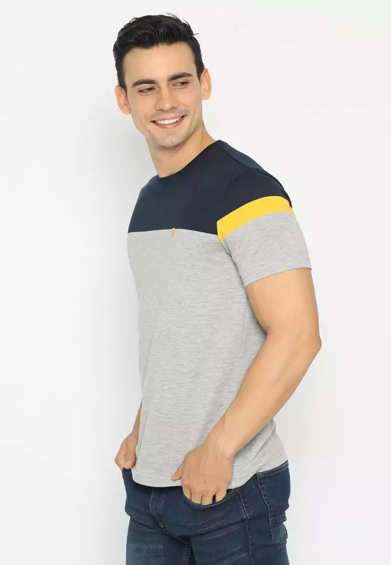 MATSUDA T Shirt Pria Kaos Stripe Hakodate