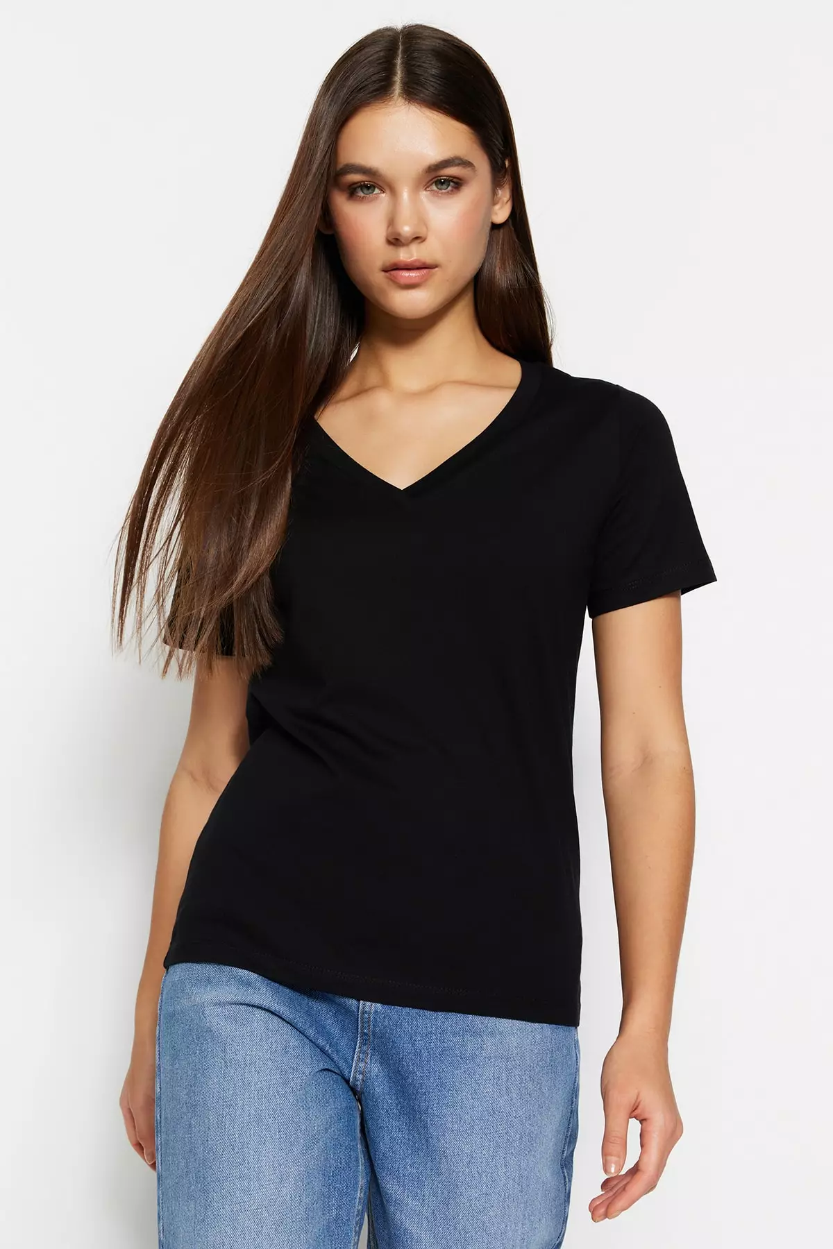 Cotton V-Neck T-Shirt