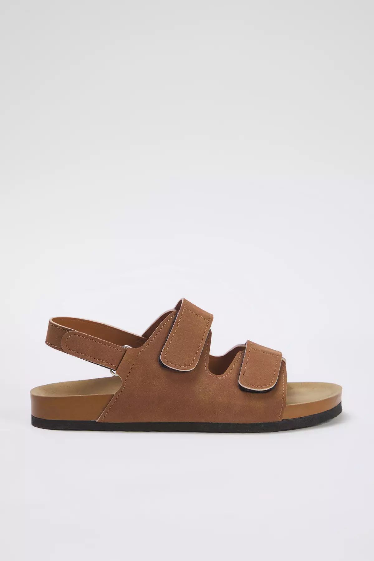 Brown Velcro Strap Big Boys Kids Sandals Takss25Sd00025