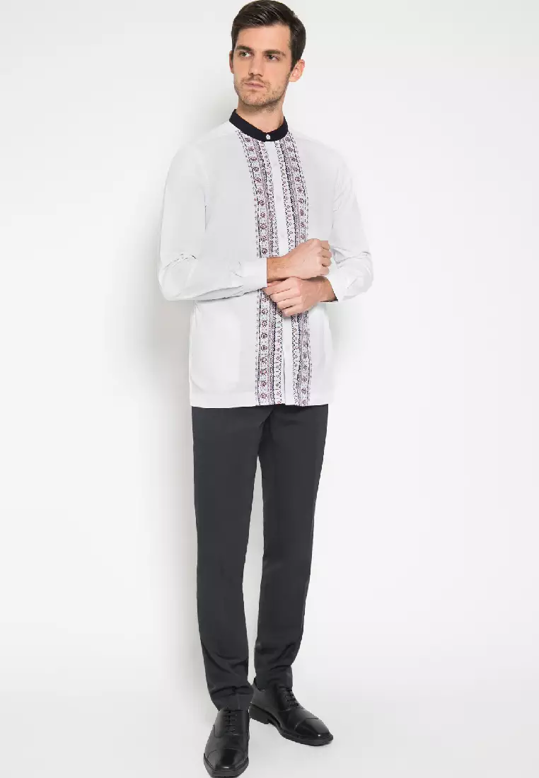 Johnwin - Baju Koko - Kemeja Koko - Lengan Panjang - Slim Fit