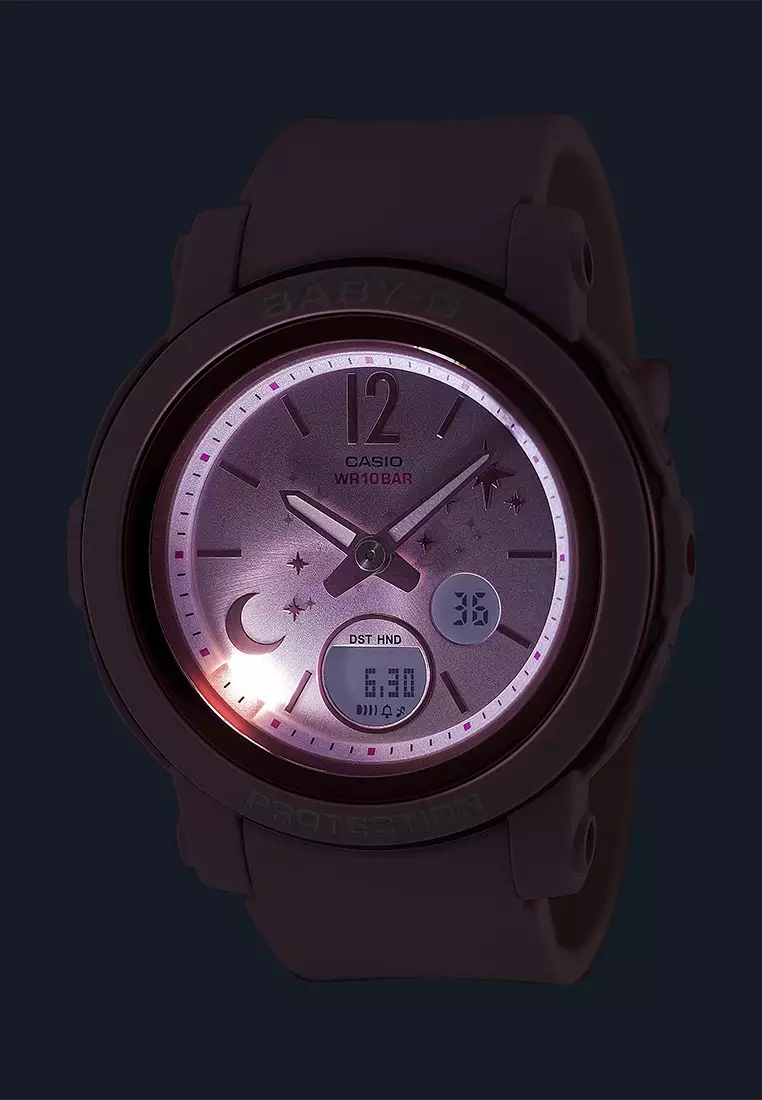 Casio Baby-G Jam Tangan Analog Digital Wanita - Pink - Resin Strap - BGA-290DS-4ADR