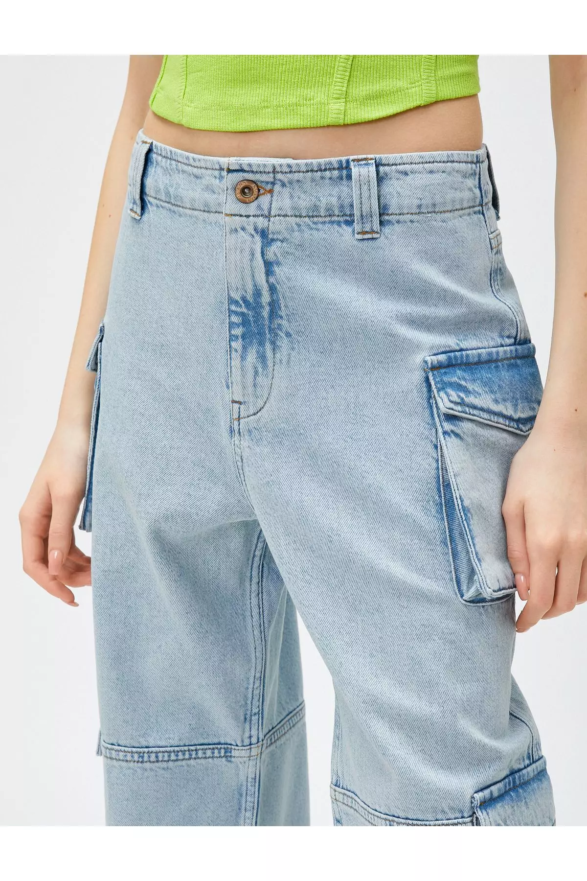 High Waist Cargo Bianca Jeans