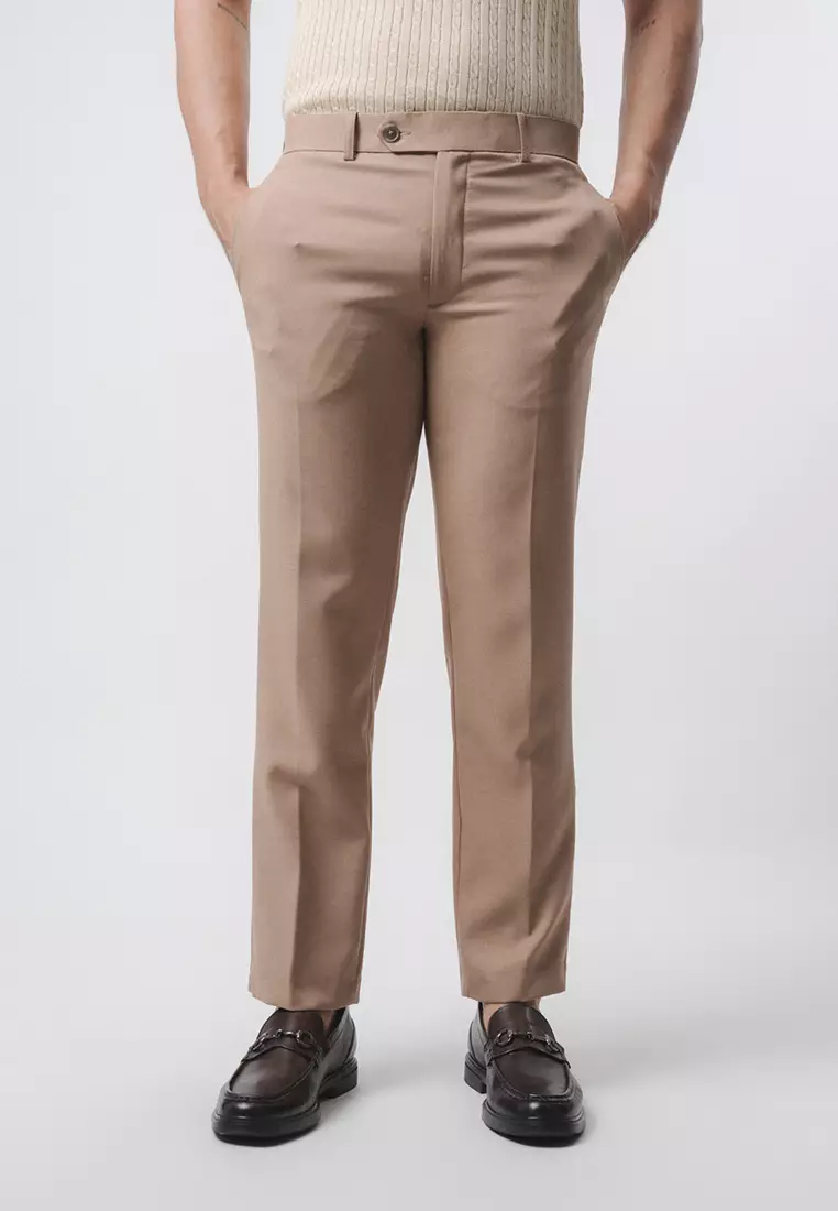 Pedro Regular Fit Trousers Pants Brown