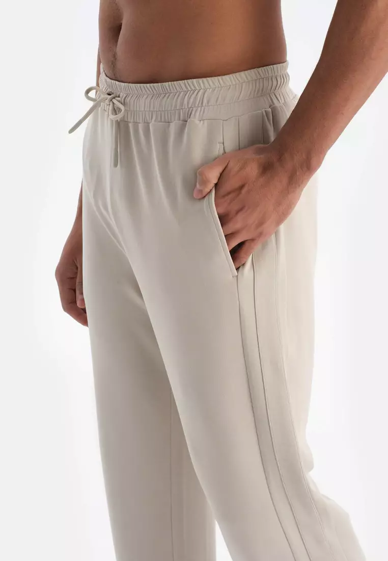 Light Beige Trousers, Regular, Long Leg, Activewear for Men