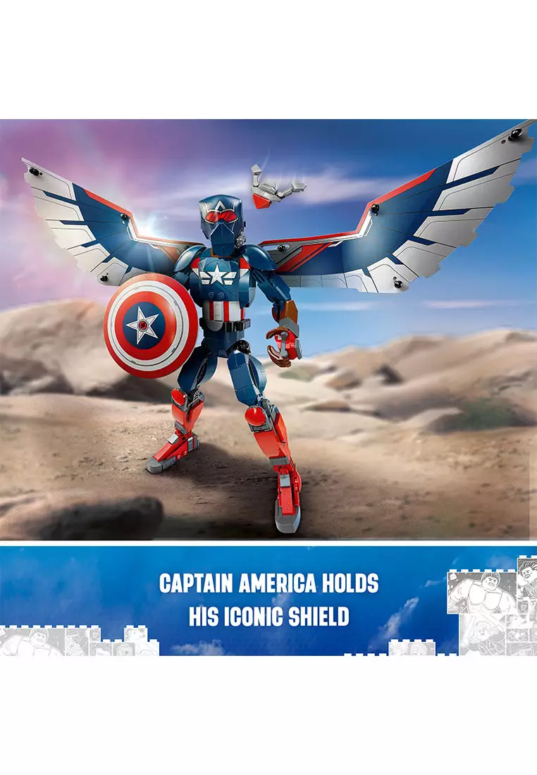 Superheroes 76296 New Captain America Construction Figure, Age 8+, Building Blocks, 2024 (359pcs)