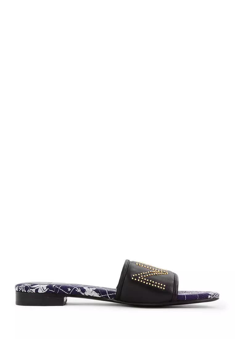 Discount on BONIA  shoes - SKU: Black Monde Slide Sandals