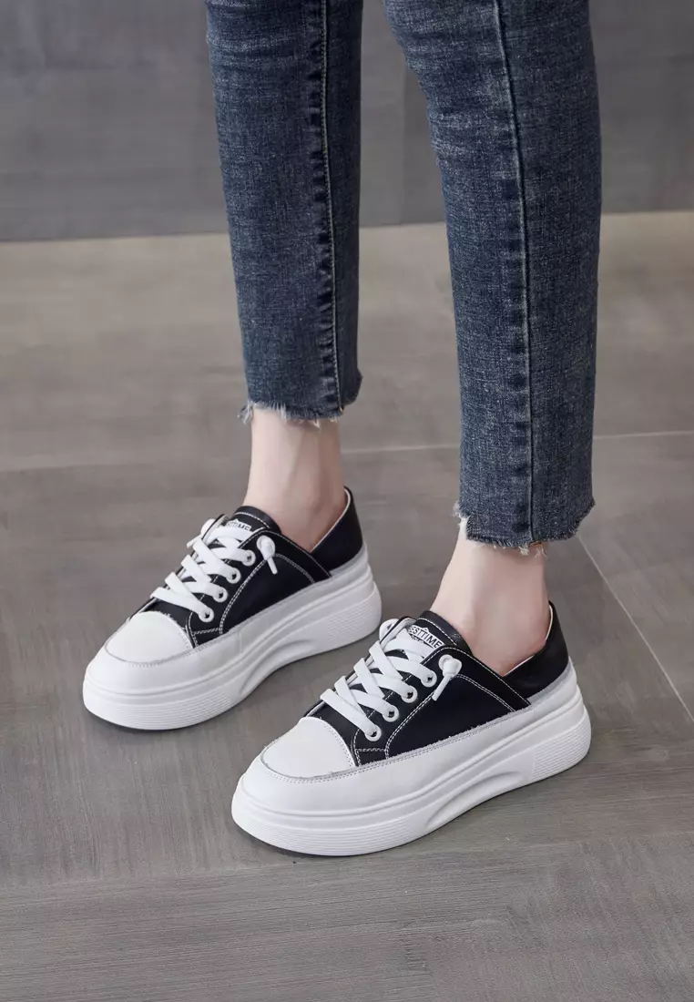 Platform Split Leather Sneakers RX2516