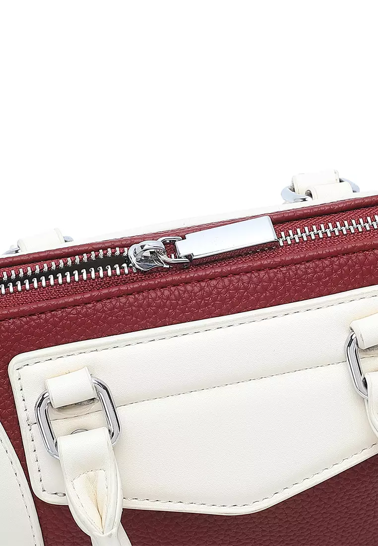Women's Top Handle Bag / Sling Bag / Crossbody Bag / Shoulder Bag - Wine Red