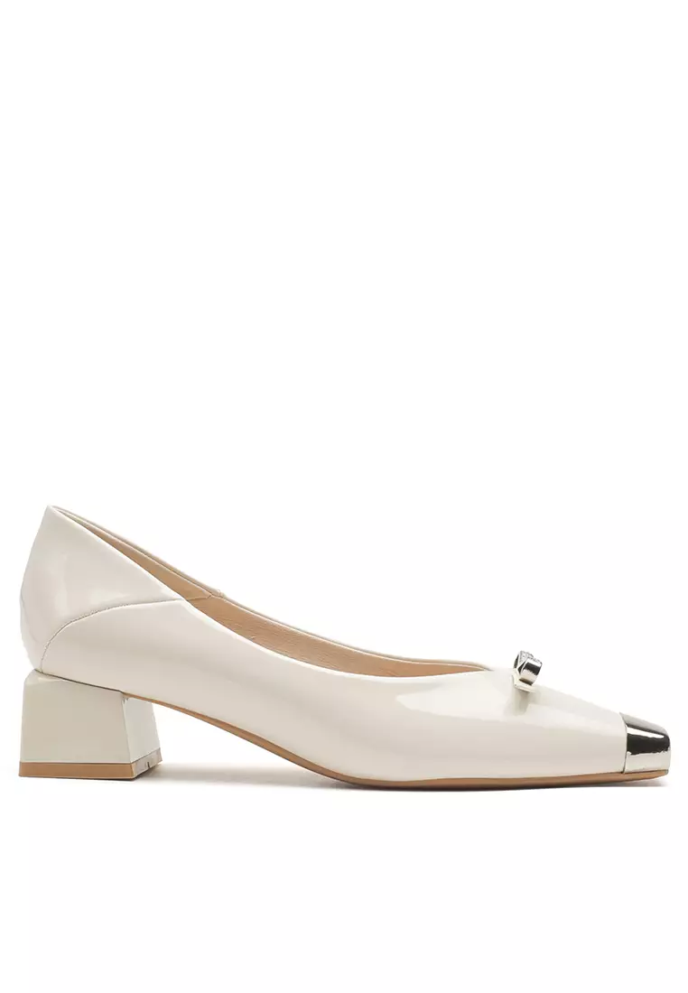 4CM Rhinestone Bow Patent Leather Pumps HS986 2