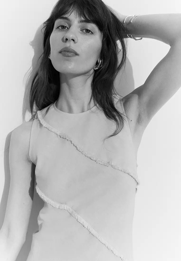 Sleeveless A-Line Midi Dress