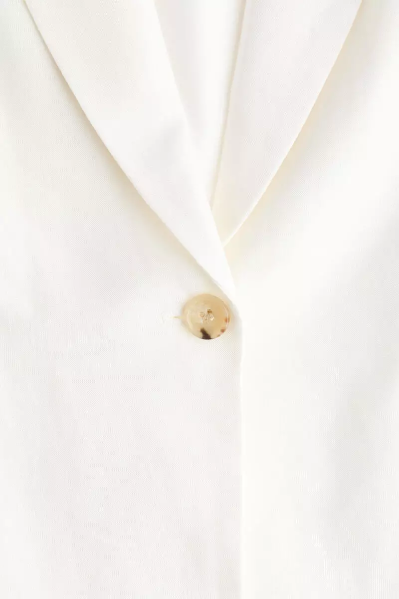 Linen-blend blazer