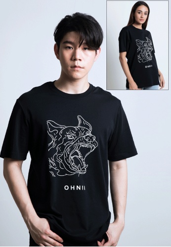 Buy Ohnii Fearless Bulldog Print Cotton Jersey T Shirt 21 Online Zalora Singapore