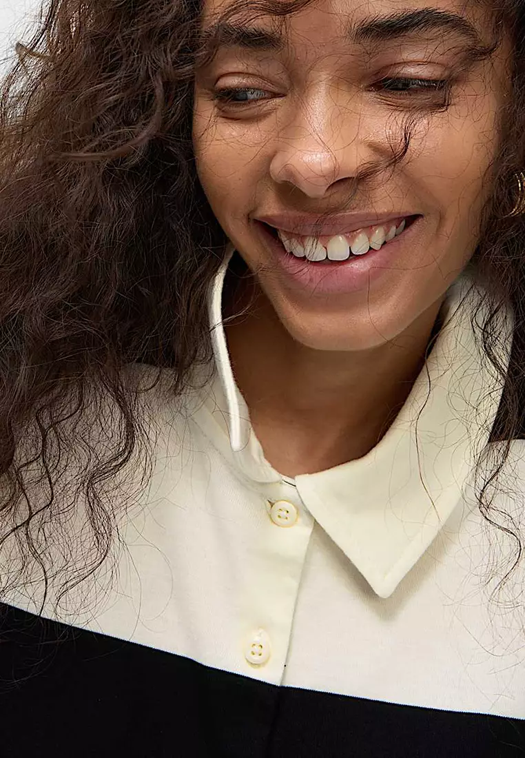 Pure Cotton Striped Rugby Top