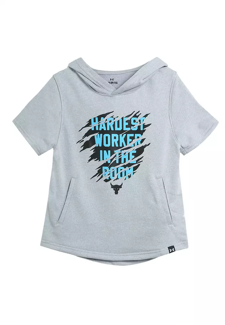 Project rock short 2025 sleeve hoodie