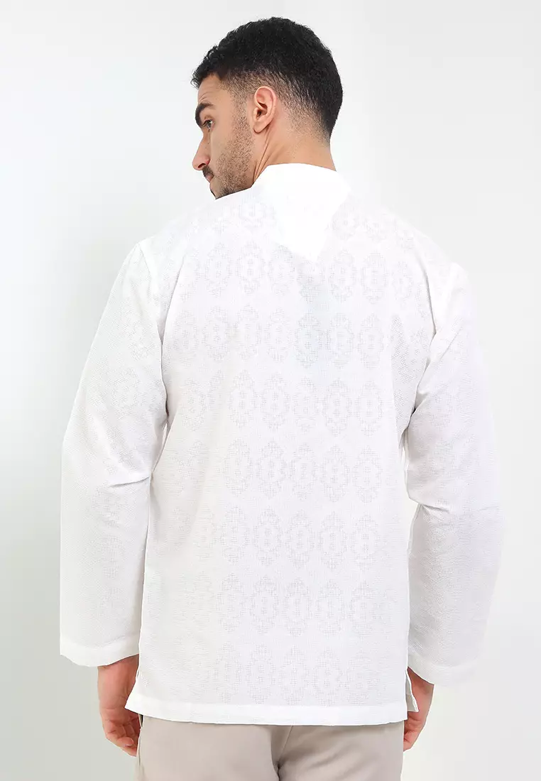 Shasta Blue Long Sleeve Baju Koko